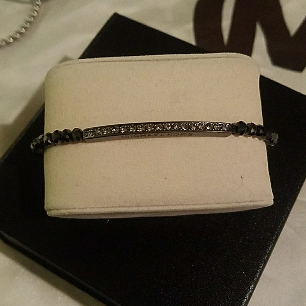 Michael Kors Gunmetal Crystal Bracelet